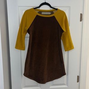 Velour mini dress